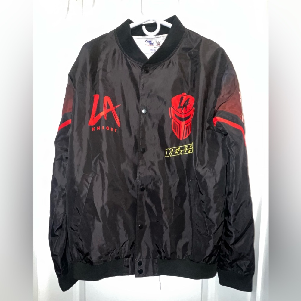 Chalk Line WWE LA Knight Fanimation Satin Full-Snap Jacket - Picture 2 of 3